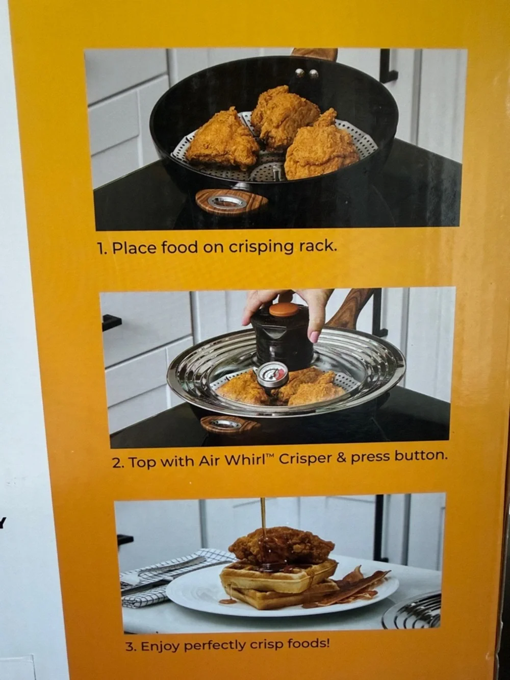 Air Whirl Crisper Stove Top Air Fryer Lid